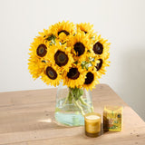 British Sunflowers and Floral Street Candle gift set