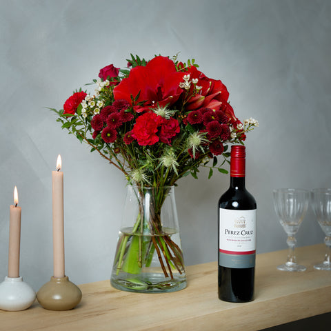 Rejoice Christmas Flowers And Wine Gift Set
